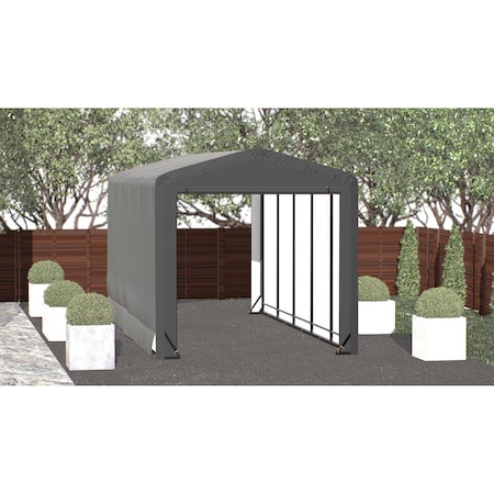 Shelterlogic ShelterTube Wind and Snow-Load Rated Garage, 10x23x10 Gray SQAACC0103C01002310